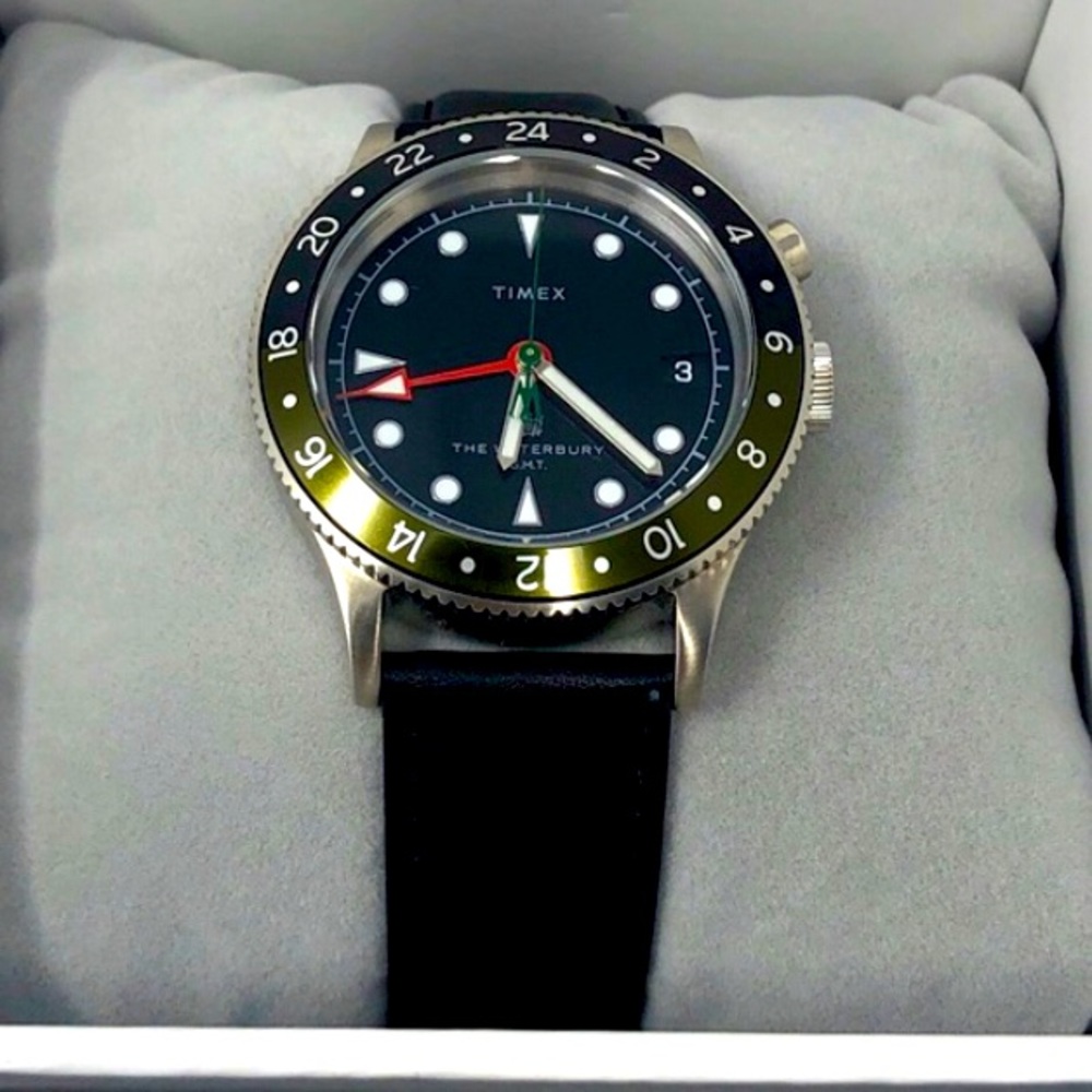 Timex Waterbury GMT Olive Green and Black Watch
